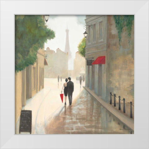 Paris Romance I White Modern Wood Framed Art Print by Fabiano, Marco