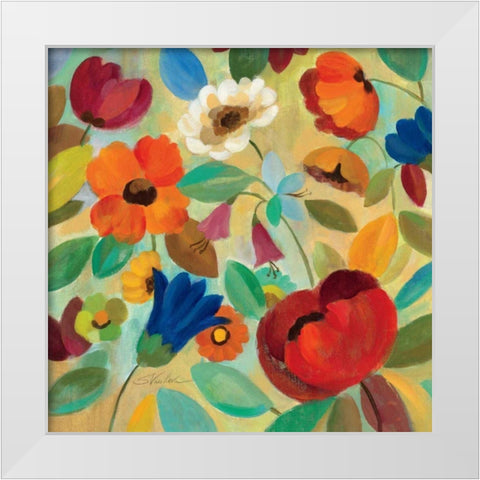 Summer Floral IV White Modern Wood Framed Art Print by Vassileva, Silvia