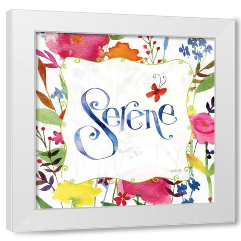 Serene White Modern Wood Framed Art Print by Tavoletti, Anne