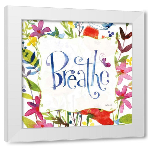 Breathe White Modern Wood Framed Art Print by Tavoletti, Anne
