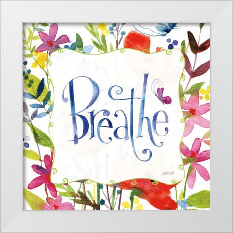 Breathe White Modern Wood Framed Art Print by Tavoletti, Anne