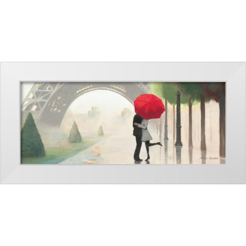 Paris Romance II White Modern Wood Framed Art Print by Fabiano, Marco