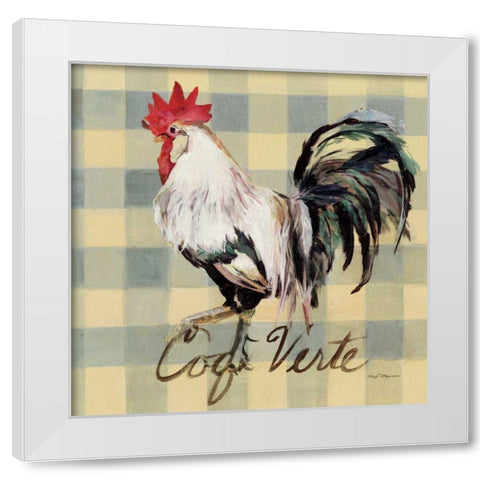 Coq Verte White Modern Wood Framed Art Print by Hageman, Marilyn