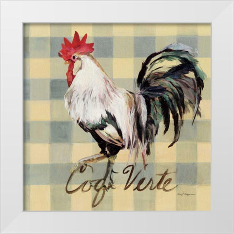 Coq Verte White Modern Wood Framed Art Print by Hageman, Marilyn