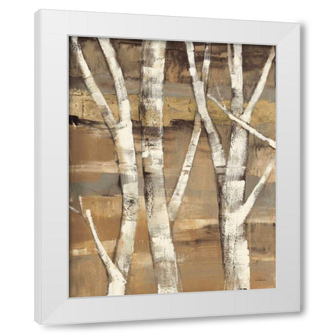 Wandering Through the Birches I White Modern Wood Framed Art Print by Hristova, Albena