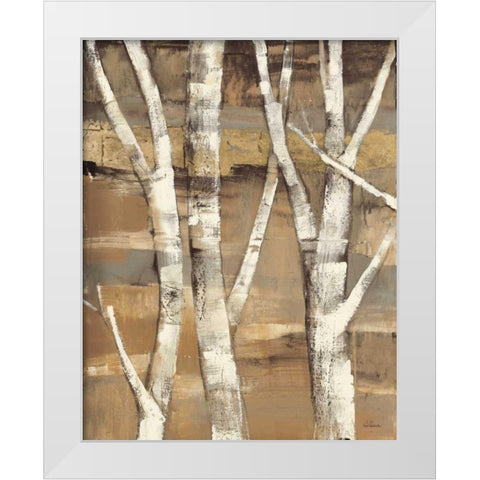 Wandering Through the Birches I White Modern Wood Framed Art Print by Hristova, Albena