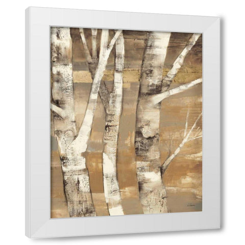 Wandering Through the Birches II White Modern Wood Framed Art Print by Hristova, Albena