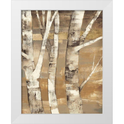 Wandering Through the Birches II White Modern Wood Framed Art Print by Hristova, Albena