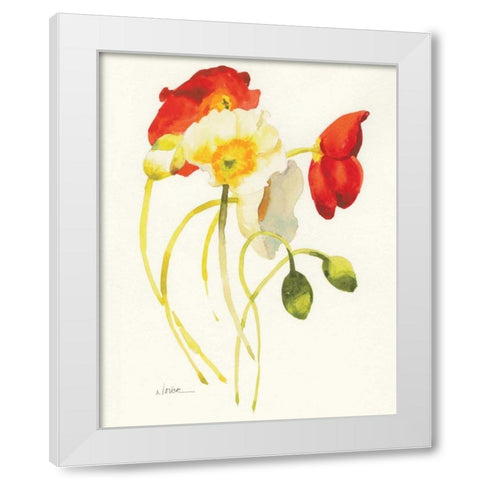 Red and White Icelands I White Modern Wood Framed Art Print by Novak, Shirley