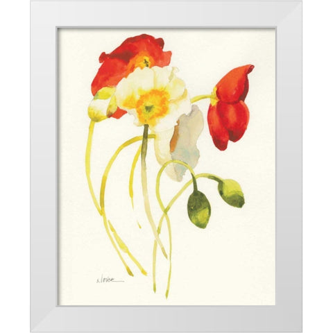 Red and White Icelands I White Modern Wood Framed Art Print by Novak, Shirley