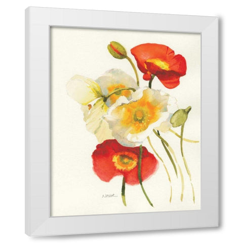Red and White Icelands II White Modern Wood Framed Art Print by Novak, Shirley