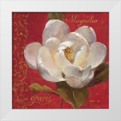 Paris Blossom III White Modern Wood Framed Art Print by Nai, Danhui