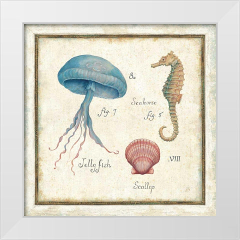 Oceanography III White Modern Wood Framed Art Print by Brissonnet, Daphne
