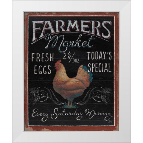 Farmers Market I White Modern Wood Framed Art Print by Brissonnet, Daphne