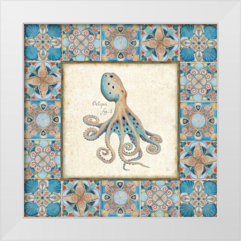 Oceanography Framed I v.2 White Modern Wood Framed Art Print by Brissonnet, Daphne