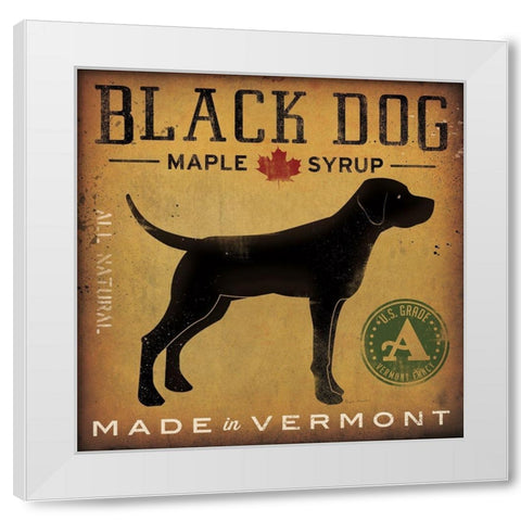 Black Dog at Show White Modern Wood Framed Art Print by Fowler, Ryan
