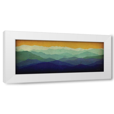 Yellow Sky Mountains White Modern Wood Framed Art Print by Fowler, Ryan