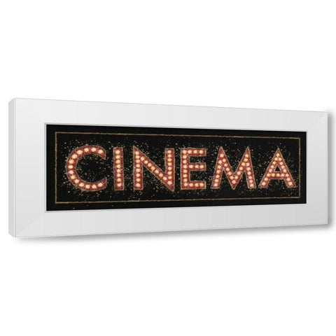 Cinema Marquee White Modern Wood Framed Art Print by Wiens, James