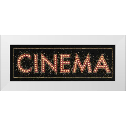Cinema Marquee White Modern Wood Framed Art Print by Wiens, James