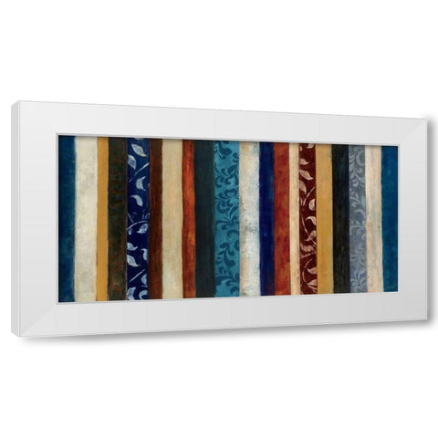 Strata V White Modern Wood Framed Art Print by Warrick, Cheryl