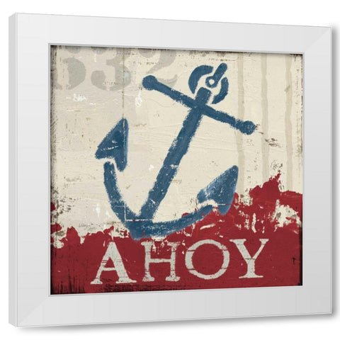 Nautical IV Red White Modern Wood Framed Art Print by Wellington Studio