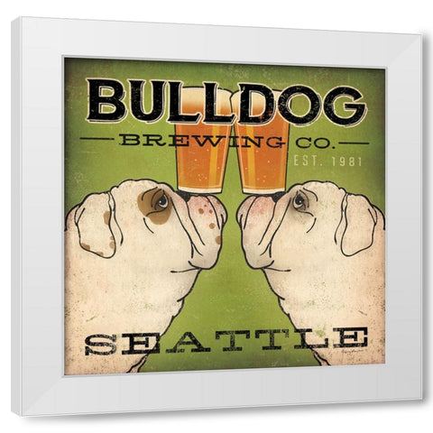 Bulldog Brewing Seattle White Modern Wood Framed Art Print by Fowler, Ryan