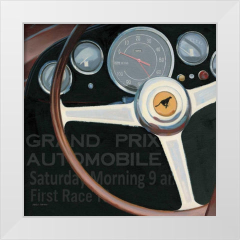 RPM I with Words White Modern Wood Framed Art Print by Fabiano, Marco