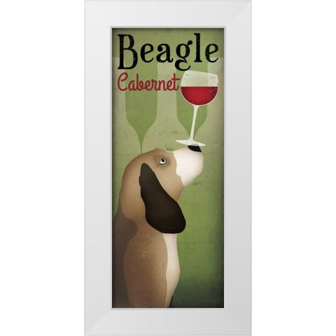 Beagle Winery Cabernet White Modern Wood Framed Art Print by Fowler, Ryan