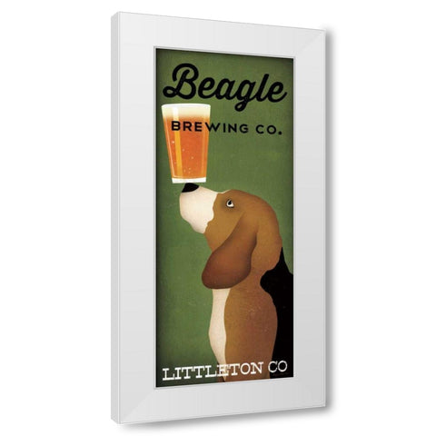 Beagle Brewing Co - Littleton Co White Modern Wood Framed Art Print by Fowler, Ryan