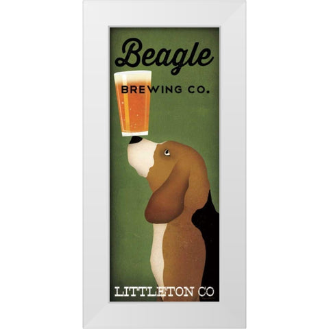 Beagle Brewing Co - Littleton Co White Modern Wood Framed Art Print by Fowler, Ryan