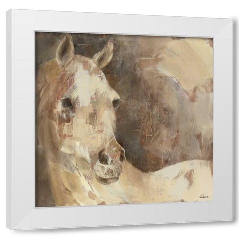 Jasmine White Modern Wood Framed Art Print by Hristova, Albena