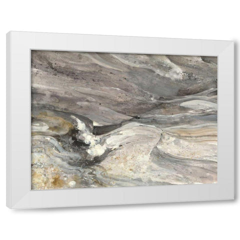 Greystone White Modern Wood Framed Art Print by Hristova, Albena