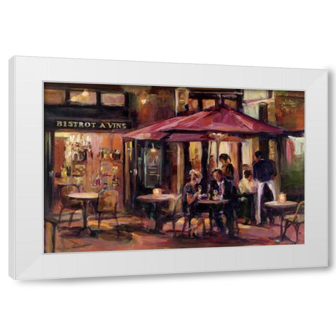 Bistrot A Vins White Modern Wood Framed Art Print by Hageman, Marilyn