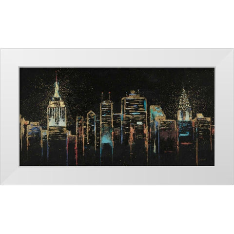 Cityscape White Modern Wood Framed Art Print by Wiens James