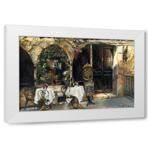 Meeting at the Cafe White Modern Wood Framed Art Print by Hageman, Marilyn