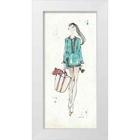 Beach Divas IV Color White Modern Wood Framed Art Print by Tavoletti, Anne