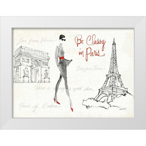 Red Flair VII White Modern Wood Framed Art Print by Tavoletti, Anne