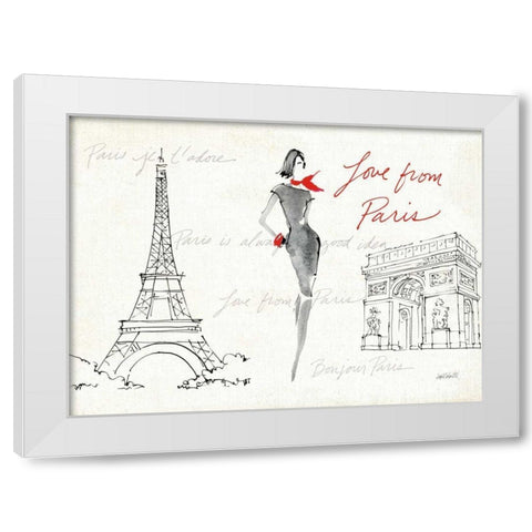 Red Flair VIII White Modern Wood Framed Art Print by Tavoletti, Anne
