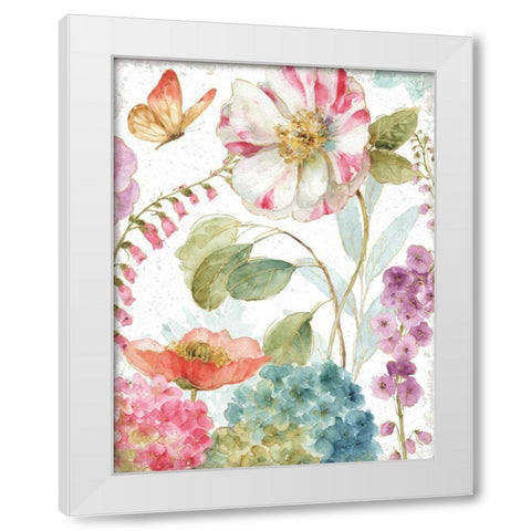 Rainbow Seeds Flowers II Crop on Wood White Modern Wood Framed Art Print by Audit, Lisa