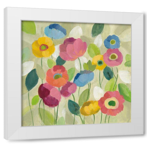 Fairy Tale Flowers I White Modern Wood Framed Art Print by Vassileva, Silvia