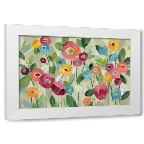 Fairy Tale Flowers V White Modern Wood Framed Art Print by Vassileva, Silvia