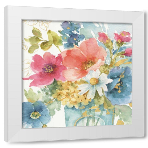 My Garden Bouquet II White Modern Wood Framed Art Print by Audit, Lisa