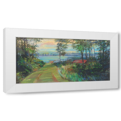 Collins Lake White Modern Wood Framed Art Print by Rowan, Carol