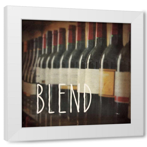 Wine Collage VII White Modern Wood Framed Art Print by Pela Studio