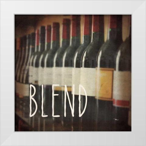 Wine Collage VII White Modern Wood Framed Art Print by Pela Studio