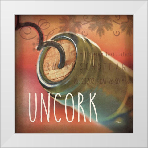 Wine Collage IX White Modern Wood Framed Art Print by Pela Studio