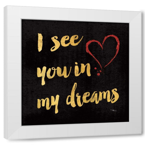 Goodnight I Dark White Modern Wood Framed Art Print by Pela Studio