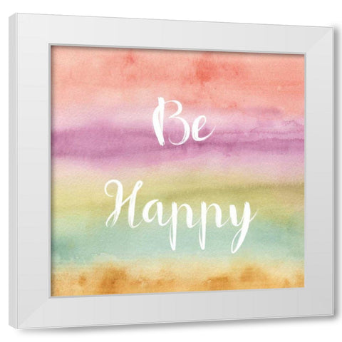 Rainbow Seeds Painted Pattern XIV Happy White Modern Wood Framed Art Print by Audit, Lisa