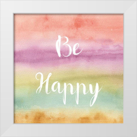 Rainbow Seeds Painted Pattern XIV Happy White Modern Wood Framed Art Print by Audit, Lisa