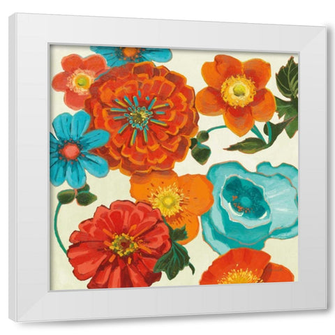 Spring Collage Vignette White Modern Wood Framed Art Print by Novak, Shirley